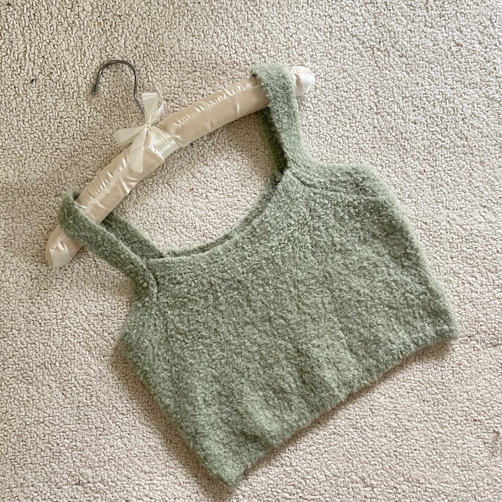 Abercrombie & Fitch Cottagecore Sage Knit Sweater top Grunge S